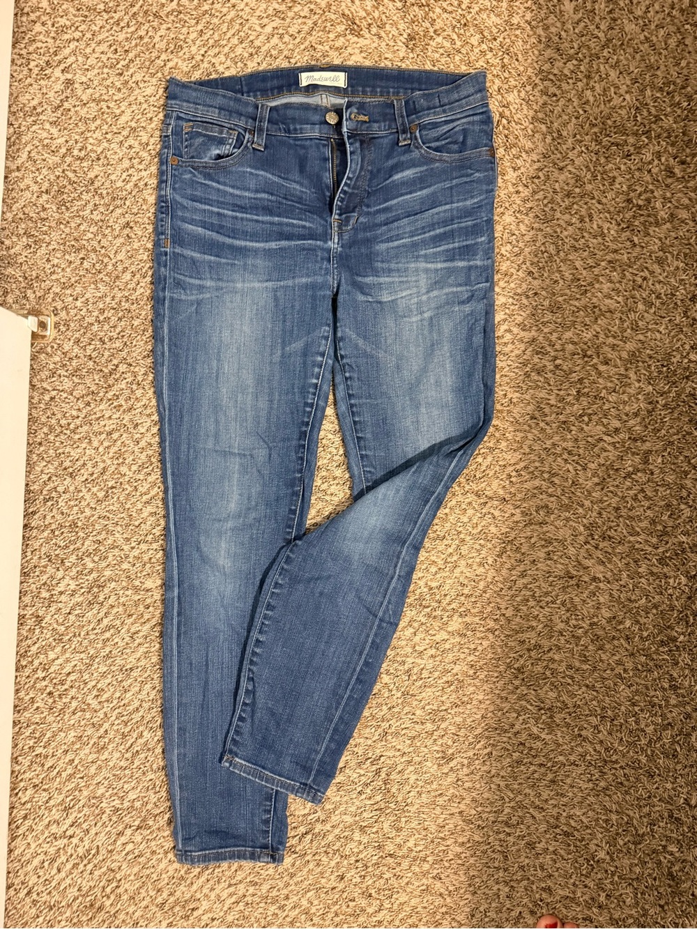 Madewell High Riser Skinny Jeans in Medium Blue Wash